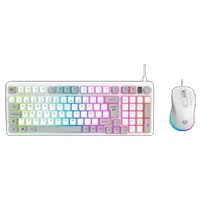 Kit Gamer Balam Rush Squad Conquest Kg515 / Teclado - Mouse / Alambrico / Iluminacion Rgb / Anti-Ghosting / Multimedia / 97 Teclas / Español / Win / 7200 Dpi Ajustable / Optico / Blanco / Br-940450
