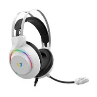Audifonos Gamer Balam Rush Hesix Ii Hs688 / Alambricos / Almohadillas De Cuero Proteico / Aux 3.5 Mm - Usb / Pc, Dispositivos Moviles, Consolas / Microfono Omnidireccional / Rgb / Blanco / Br-941211