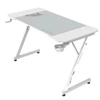 Escritorio Gamer Balam Rush Olympus Spot Mrx4000 / Ergonomico / Estructura Z / Mousepad Xxl / Antirrayas / Portavasos Y Gancho P/ Audifonos / Cableado Organizado / Blanco / Br-941426