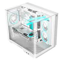 Gabinete Gamer Balam Rush Tank Expert Curve 6800 / Media Torre / Atx/Micro Atx- Mini Itx / Ventiladores Argb / Panel Curvo De Cristal Templado / Blanco / Br-941587