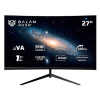 Monitor Gamer Balam Rush Andromeda Mag27Y / Curvo / 27 Pulg / Va / Full Hd / 180 Hz / 1 Ms / R1800 / Vesa 100 / Rgb / Overclock 200 Hz / Freesync / Flicker Free / Low Blue Light / Negro / Br-942980