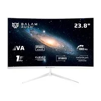 Monitor Gamer Balam Rush Andromeda Mag24Y / Curvo / 23.8 Pulg / Panel Va / Full Hd / 180 Hz / 1 Ms / Freesync / R1800 / Rgb / 200Hz Overclock / Flicker Free / Low Blue Filter / Blanco / Br-943048