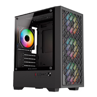 Gabinete Gamer Balam Rush Nitrox Edge Aircool 4700A / Mini Torre / Micro-Atx, Mini Itx / Incluye 3 Ventiladores Argb 120 Mm / Cristal Templado / Negro / Br-943901