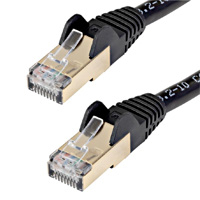 Cable De 1M Cat6A Ethernet Negro - Cable De Red 10Gb Cat6A Snagless Blindado Rj45 Poe De 100W - 10Gbe Con Certificacion Ul/Tia - Startech.Com Mod. C6Aspat3Bk