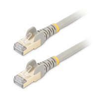 Cable 1M Cat6A Ethernet Gris - Cable De Red Snagless Blindado 10 Gigabit Rj45 Poe De 100W - Cable De Red Cat6A 10Gbe Stp Con Reducción De La Tensión Startech