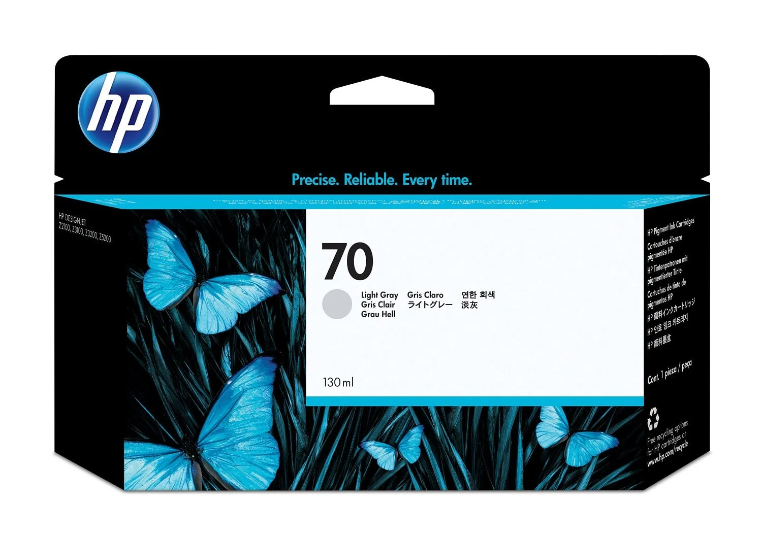 Tinta HP LF 70 Gris Claro DesignJet Z2100 Z3100 130ML