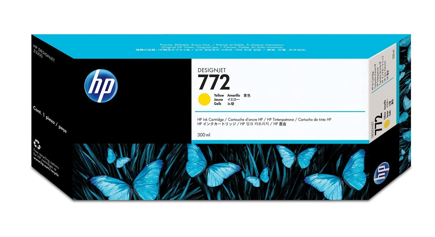 Tinta HP LF 772 Amarillo DesignJet Z5200 300ML