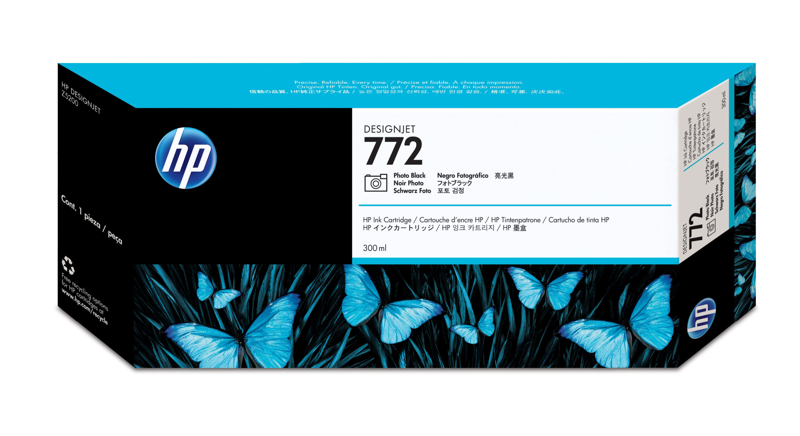 Tinta HP LF 772 Negro DesignJet Z5200 300Ml