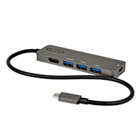 Docking Station Usb-C - Adaptador Multipuertos Usb Tipo C A Hdmi 2.0B 4K De 60Hz Hdr10 - Pd De 100W De Paso - Hub Usb 3.0 De 4 Puertos - Con Cable De 30Cm - Startech.Com Mod. Dkt30Chpd3