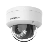 Hikvision / Dual Light Domo Ip 8 Megapixel 4K / Lente 2.8 Mm / 30 Mts Ir 30 Mts Luz Blanca / Micrfono Integrado / Ik08 / Acusense Lite / Exterior Ip67 / H.265 / Poe / Onvif