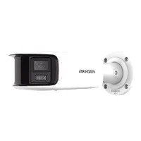 Bala Ip Panoramica 8 Megapixeles Hikvision Ds-2Cd2T87G2-Plsu/Sl(C)  2 Lentes 2.8 Mm (180°) / Imagen A Color 24/7 (Colorvu) / Poe / Wdr 130° / Ip67 / Acusense / Luz Estroboscópica Y Alarma Audible / 4