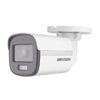 CAMARA BALA TURBOHD 2 MEGAPIXELES HIKVISION DS-2CE10DF0T-FS IMAGEN A COLOR 24/7 / LENTE 2.8 MM / LUZ BLANCA 20 MTS / EXTERIOR IP67 / DWDR / MICRFONO INTEGRADO