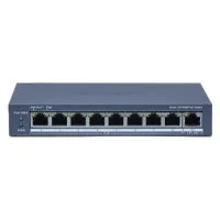 Hikvision / Switch Poe+ / Monitoreable / 8 Puertos 10/100 Mbps Poe+ / 1 Puerto 1000 Mbps Uplink / Configuración Nube Hik-Partner Pro / Modo Extendido Hasta 300 Metros / 60 W