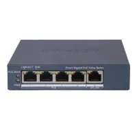 Switch Gigabit Poe+ / Administrable / 4 Puertos 1000 Mbps Poe+ / 1 Puerto 1000 Mbps Uplink / Configuración Nube Hik-Partnerpro / Modo Extendido Hasta 300 Metros / 45 Watts