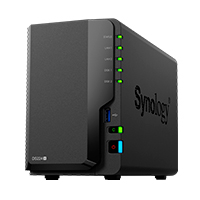 Nas Synology Ds224+ /2 Bahias Nucleo Cuadruple Hasta 2.7 Ghz 2Gb Ddr4, Ampliable Hasta 6Gb/2 Lan Gigabit/Usb 3.2 X2/Sata/Hot-Swap/ Sin Discos/ Intel Celeron J4125 /Hasta 36 Tb