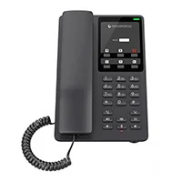 Telefono Grandstream Ghp621W / Telefono Hotelero Wifi, 2 Cuentas Sip, 2 Lneas, Conferencia 3 Vias, 1 Puerto 100Mbps, 6 Teclas Marcacion Rpida, Color Negro.