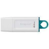 Memoria Flash Usb Kingston Data Traveler Exodia 64Gb Gen 1 3.2 Tipo A Blanco C/Anillo Azul Kc-U2G64-5R