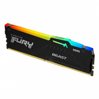 Memoria Ram Kingston Dimm Ddr5 16Gb 5600Mt/S Fury Beast Black Rgb Cl40 288Pin 1.25V C/Disipador De Calor P/Pc/Gamer/Alto Rendimiento Kf556C40Bba-16