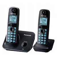 Telefono Panasonic Kx-Tg4112Me Inalambrico Base Handset Pantalla Lcd 1.8 Color Azul Teclado Iluminado Altavoz 50 Numero En Directorio Bloqueo De Llamadas No Deseadas Negro