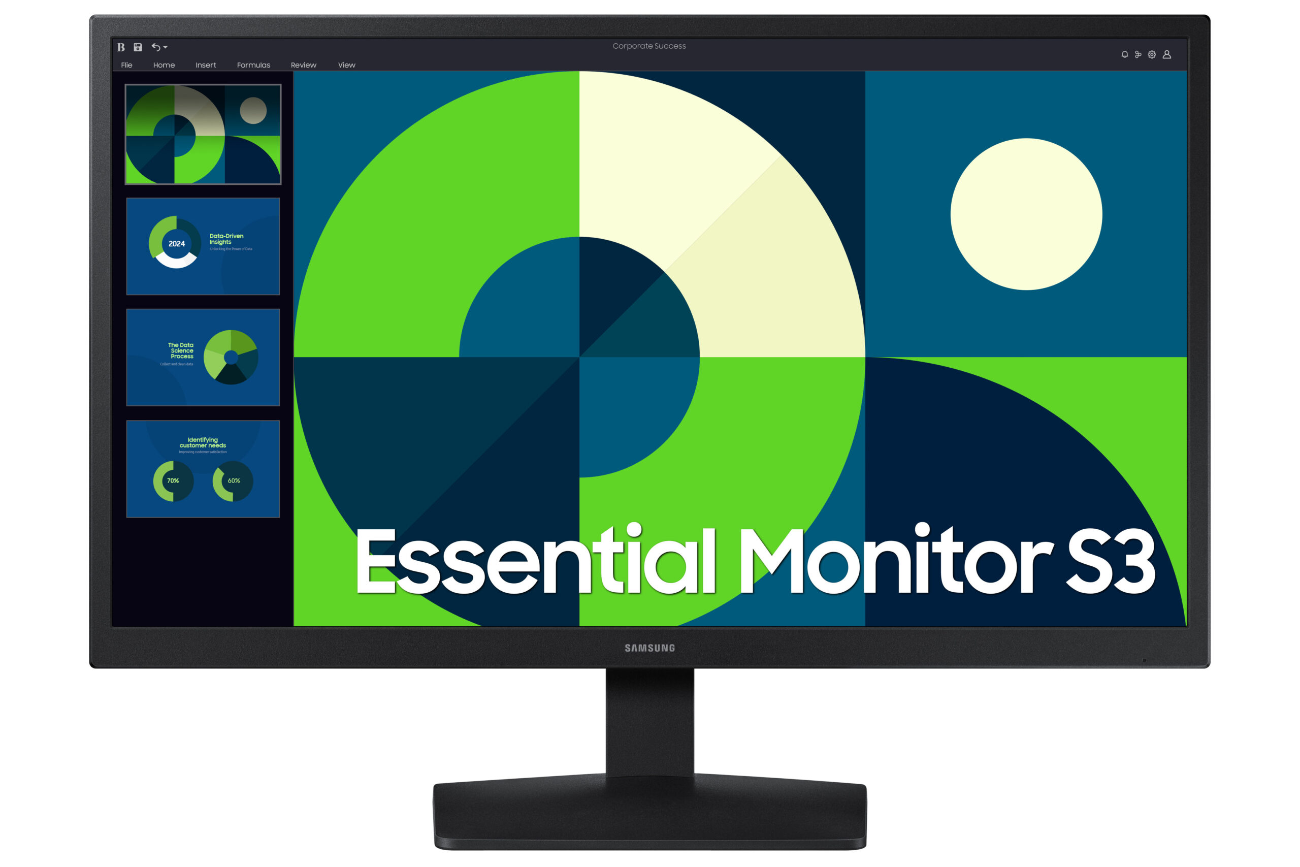 MPN-LS24D310EALXZX-featured Monitor Led Samsung 24 Pulgadas / Widescreen / Full Hd 1920X1080 / D-Sub / Hdmi / 75Hz / Plano / Negro - Imagen 1