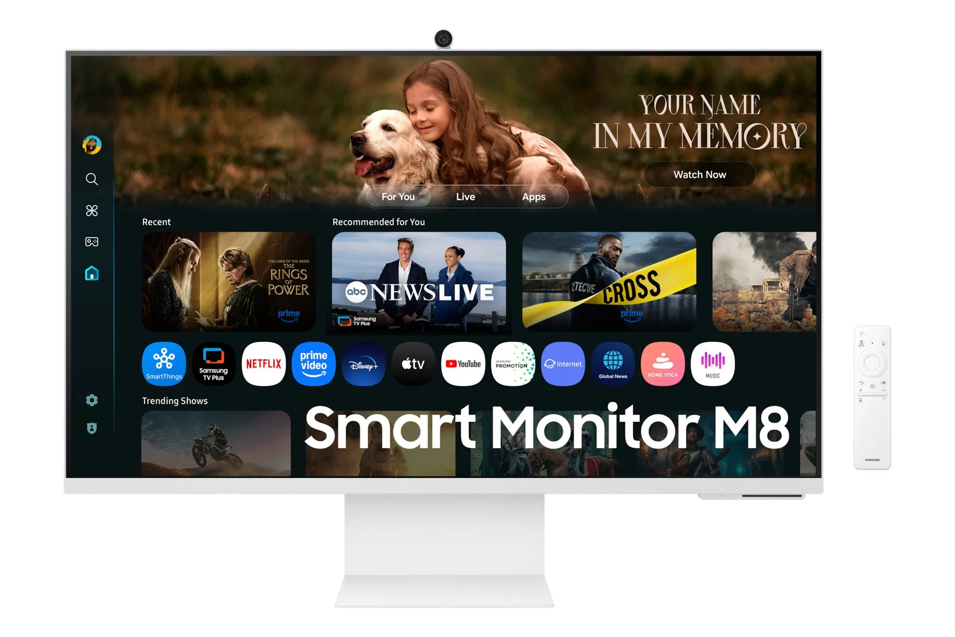 Monitor Samsung 32" Smart Vision AI Camara Web 4k 3840X2160 60HZ VA PLANO HDR10 4MS VESA100 M80F
