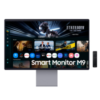 Monitor Led Samsung 32 Pulgadas /Smart Monitor M9 /4K (3840 X 2160)/ Oled / Plano /Dp/ Hdmi / Bt / Wifi/ Usb-C/ Web Cam/ 165 Hz /Plata