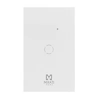Apagador Inteligente De Pared Mirati De 1 Apagador Touch Wifi 2.4Hz Bluetooth // Compatible Con Android E Ios // Funciona Con Alexa Y Asistente De Google