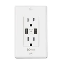 Contacto Inteligente De Pared // Mirati // Wifi 2.4Ghz // 2 Usb // 2 Contactos Compatible Con Android E Ios // Funciona Con Alexa Y Asistente De Google