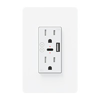 CONTACTO INTELIGENTE DE PARED MIRATI MCP2 / 2 CONTACTOS, 1 USB A, 1 USB C / WIFI 2.4GHZ, BLUETOOTH 4.2 / COMPATIBLE CON ANDROID E IOS / FUNCIONA CON ALEXA Y ASISTENTE DE GOOGLE