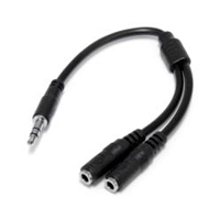 Adaptador Divisor De Cable Estereo Para Audifonos - Cable Splitter Delgado En Y De 3.5Mm Macho A 2X Hembra - Startech.Com Mod. Muy1Mffs