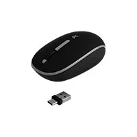 Mouse Inalámbrico Perfect Choice Whisper 2.4 GHz Conector Dual USB C/A Alcance 10m Color Negro
