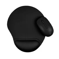 Kit Perfect Choice Mouse Inalámbrico Ergonómico 1600 dpi y Mousepad Bonet Color Negro