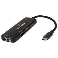 Hub Perfect Choice Tipo C para Laptop y Dispositivos Móviles Color Negro
