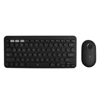 Kit Perfect Choice de Teclado y Mouse Inalámbrico Ergonómico 1000 dpi Froyo Color Negro
