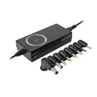 Cargador Universal Inteligente Con Puntas Intercambiables Y Puerto Usb Perfect Choice - Negro