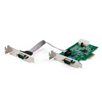 Tarjeta Pci Express Serial Rs232 De 2 Puertos - Tarjeta Adaptadora Serial Pcie Rs232 Db9 Uart 16950 - Perfil Bajo - Win/Linux - Startech.Com Mod. Pex2S953Lp