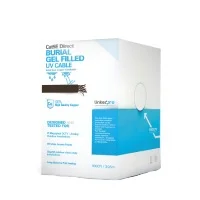 Bobina Linkedpro De Cable De 305 M, Cat5E, Con Gel, Para Intemperie, Doble Forro Extrema Humedad, Bajo Tierra, Ul, Color Negro Para Aplicaciones En Video Vigilancia, Y Redes De Alta Velocidad.