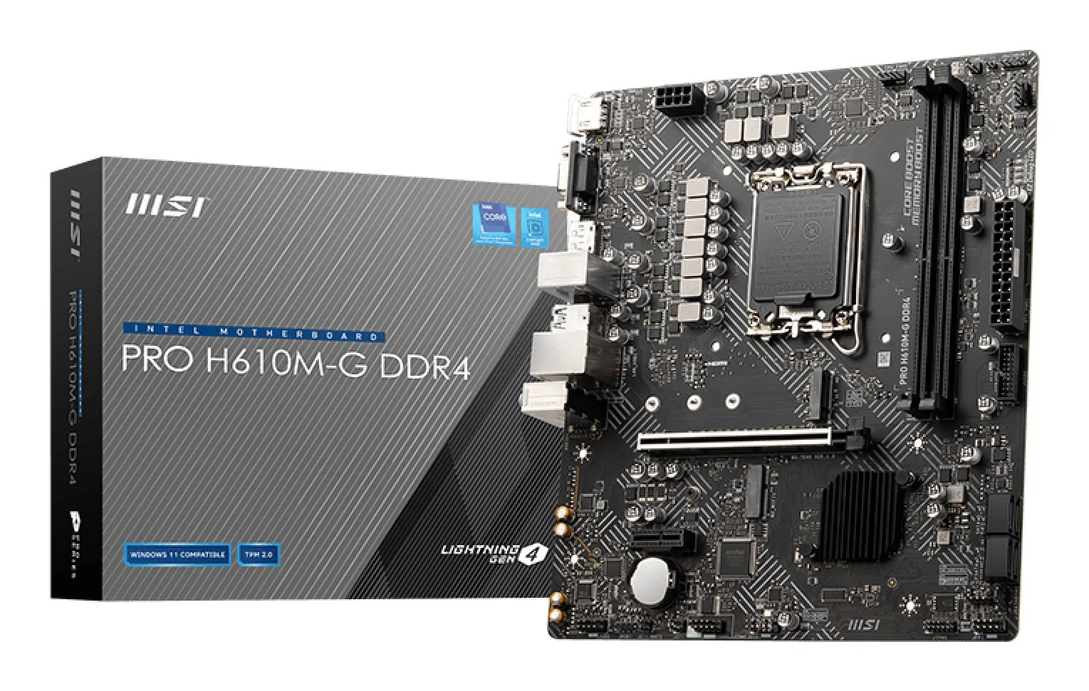 Tarjeta Madre MSI PRO H610M-G DDR4 Micro-ATX LGA 1700 Intel H610 64GB DDR4 HDMI/DP