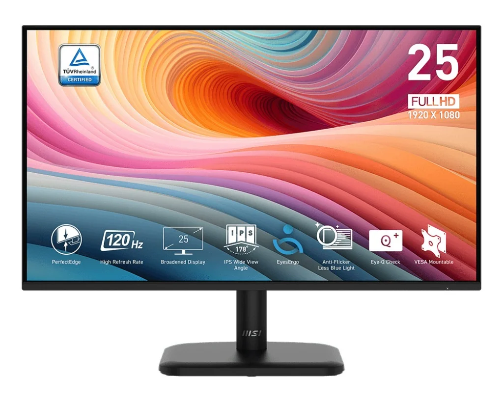 Monitor MSI PRO MP251L E2 24.5 Full HD Panel IPS 100Hz HDMI Negro