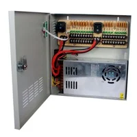 Fuente De Poder Saxxon 12V Cd/ 30 Amperes/ Distribuidor Para 18 Camaras/ 1.65 Amperes Por Canal/Ce/ Fcc/ Certificacion Ul