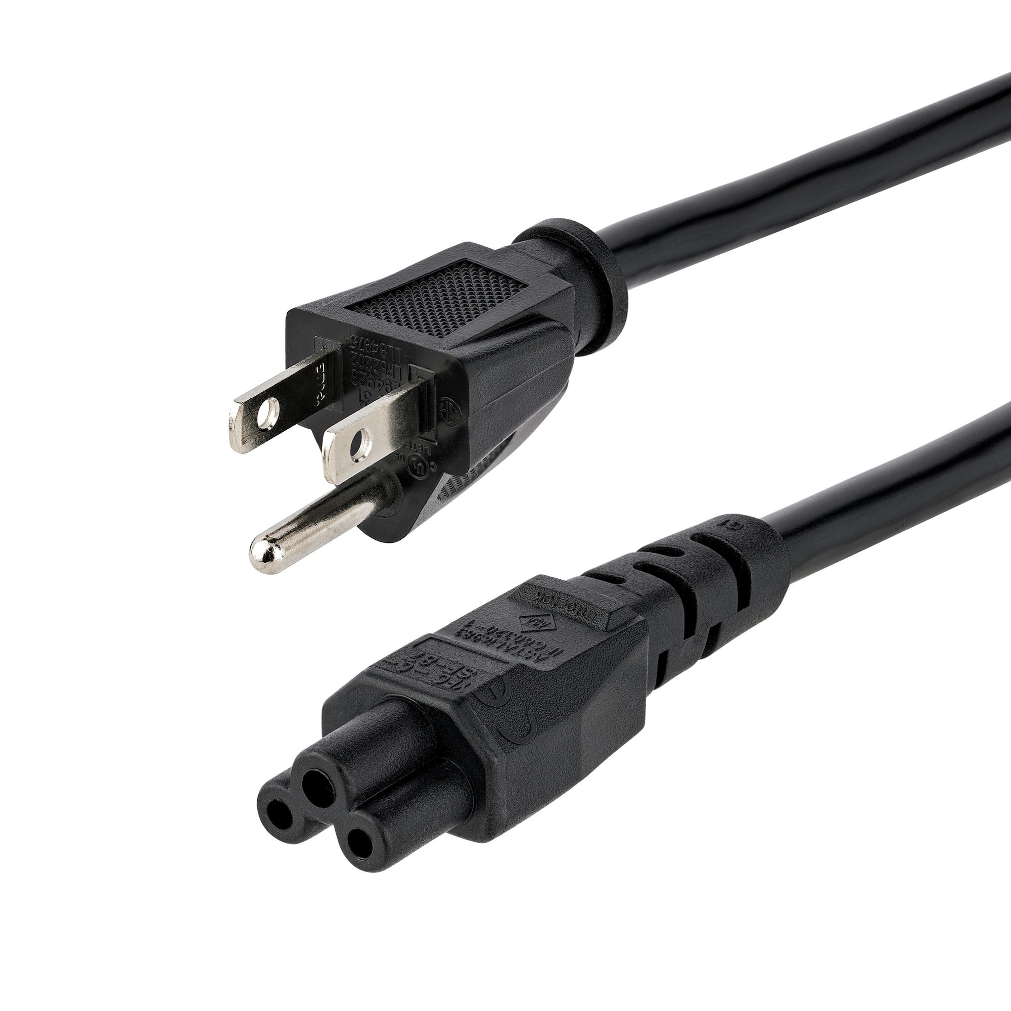 Cable De Corriente De 1.8M Estandar Para Laptop - 18Awg - Nema 5-15P A C5 - Mickey Mouse - Cable De Alimentacion Para Laptop - Startech.Com Mod. Pxt101Nb3S