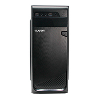 Gabinete Media Torre Quaroni, Formato Atx/ Micro Atx /Mini Itx/ Usb 2.0, Fuente De Poder Incluida 500W, Color Negro Acabado Cepillado