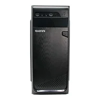 Gabinete Media Torre Quaroni, Formato Atx/ Micro Atx /Mini Itx/ Usb 2.0, Fuente De Poder Incluida 500W, Color Negro Acabado Cepillado