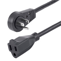 Cable De 1.8M De Extension De Alimentacion - Cable Alargador De Corriente Rotativo Plano De 360Deg - Nema 5-15P A Nema 5-15R - Startech.Com Mod. Rtpac1016