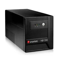No-Break Interactivo Smartbitt  Sbnb1200  1200Va/600W, Clavija Nema 5-15P, 8 Contactos, Tipo Nema 5-15R Con Respaldo De Baterias, Regulacion Y Supresion De Picos, Proteccin Rj-11, Puerto Usb