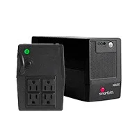 No-Break Interactivo Smartbitt  Sbnb600   600Va/300 W, Clavija Nema 5-15P, 4 Contactos Tipo Nema 5-15R, Todos Con Respaldo De Baterias, Regulacion Y Supresion De Picos.