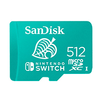 MEMORIA SANDISK MICRO SDXC 512GB NINTENDO SWITCH 100MB/S 4K U3 V30 SDSQXAÑO-512G-GNCZ