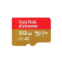 Memoria Sandisk Micro Sdxc 512Gb Extreme 190Mb/S 4K Clase 10 A2 V30 C/Adaptador Sdsqxav-512G-Gn6Ma