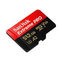 MEMORIA SANDISK MICRO SDXC 512GB EXTREME PRO 200MB/S 4K CLASE 10 A2 V30 C/ADAPTADOR SDSQXCD-512G-GN6MA