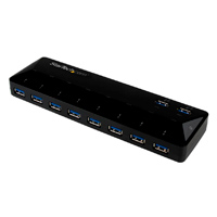 Hub Concentrador Usb 3.0 De 10 Puertos - Hub Con Puertos De Carga Y Sincronizacin - 2 Puertos De 1.5A - Startech.Com Mod. St103008U2C